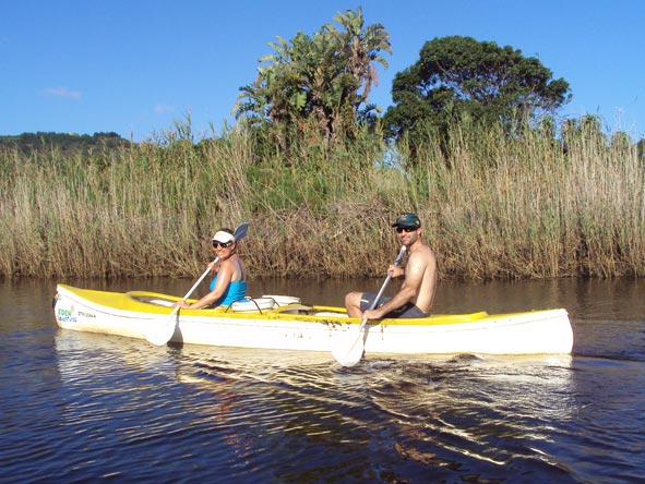 Liesel van Zyl - embarking on a relaxed canoe cruise in the Eastern Cape